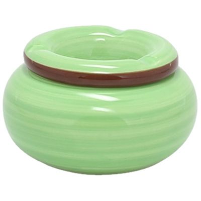 Dolomite keramiek storm asbak - groen - 13,5 x 7 cm