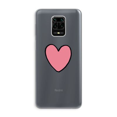 Hartje: Xiaomi Redmi Note 9 Pro Transparant Hoesje