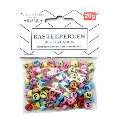 Letterkralen - 160x - gekleurd - 6 mm - kunststof - alfabet knutselkralen