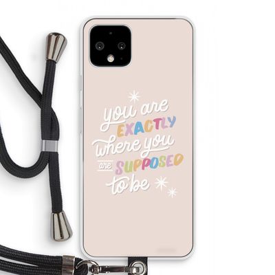 Right Place: Pixel 4 Transparant Hoesje met koord