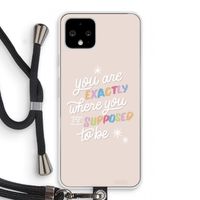 Right Place: Pixel 4 Transparant Hoesje met koord