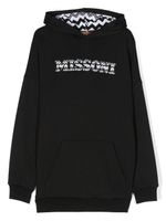 Missoni Kids hoodie en coton à logo imprimé - Noir - thumbnail