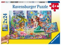 Ravensburger puzzel 2x24 stukjes betoverende zeemeerminnen.
