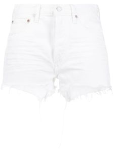 AGOLDE short en jean à bords francs - Blanc