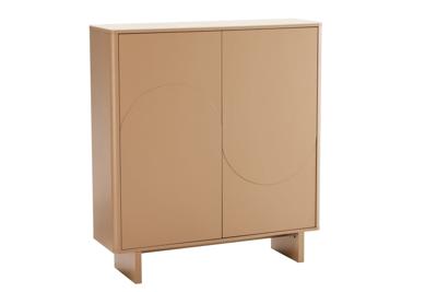 Highboard SAVOY 130 cm 3D naturel met travertijnmarmeren keramisch blad - 47800