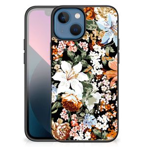 Bloemen Hoesje voor Apple iPhone 13 mini Dark Flowers