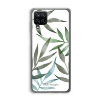 Tropical watercolor leaves: Samsung Galaxy A12 Transparant Hoesje