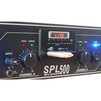 SkyTec 2 x 250W DJ PA versterker SPL500MP3 met USB MP3 speler - thumbnail