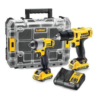 DeWALT DCK211D2T Accu Combiset 10.8V 2.0AH XR Li-ion DCD710 + DCF815 in TSTAK
