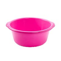 Kunststof teiltje/afwasbak rond 20 liter roze   -
