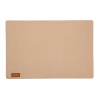 Rechthoekige placemat - vilt - beige - 30 x 45 cm - met ronde hoeken - tafeldecoratie