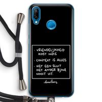 Mijn Motto's: Huawei P20 Lite Transparant Hoesje met koord