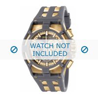 Invicta horlogeband 0637-01 Rubber Grijs