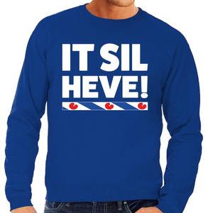 Blauwe trui / sweater Friesland It Sil Heve heren