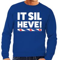 Blauwe trui / sweater Friesland It Sil Heve heren - thumbnail