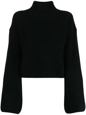 LouLou de Saison pull en cachemire Faro à design nervuré - Noir