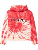 Purple Brand hoodie tie-dye à logo imprimé - Rouge