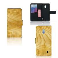 Nokia 2.2 Book Style Case Licht Hout - thumbnail