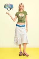 Strak t-shirt madelief - GREEN - XS