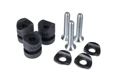 Basil Mik side - studs - set van 3 stuks - zwart
