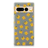 TPU bumper voor Google Pixel 7 Pro Katten Emojis