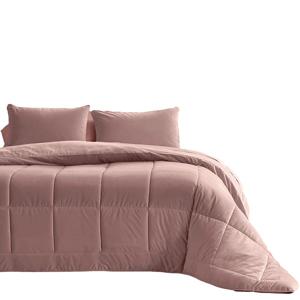 Zavelo Easy All-in-one Dekbed zonder Overtrek Velvet Oud Roze - Met Kussenslopen-2-persoons (200x200 cm)