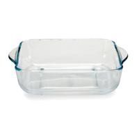 Ovenschaal van borosilicaat glas - vierkant - 2 Liter - 25,5 x 22 x 6 cm