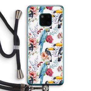 Bloemen tukan: Huawei Mate 20 Pro Transparant Hoesje met koord