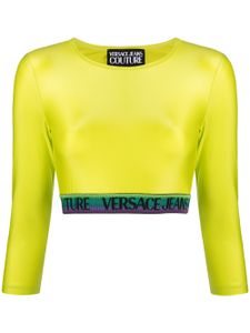 Versace Jeans Couture haut crop à bande logo - Vert