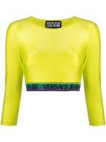 Versace Jeans Couture haut crop à bande logo - Vert