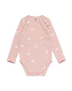 HEMA Romper Biologisch Katoen Met Stretch Kuiken Roze (roze)