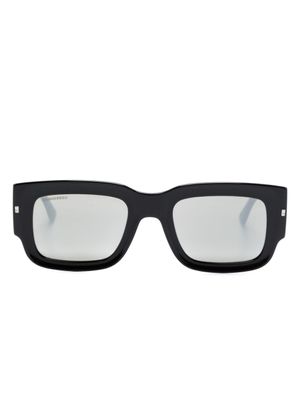 DSQUARED2 EYEWEAR lunettes de soleil rectangulaires Hype à logo imprimé - Noir