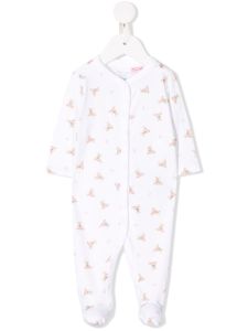 POLO RALPH LAUREN KIDS grenouillère à oursons imprimés - Blanc