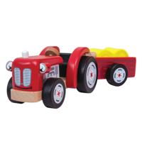 Tidlo houten tractor met trailer