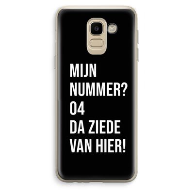 Da ziede van hier - Zwart: Samsung Galaxy J6 (2018) Transparant Hoesje