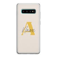 Amber Script: Samsung Galaxy S10 Plus Transparant Hoesje