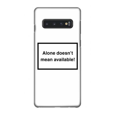 Alone: Samsung Galaxy S10 4G Volledig Geprint Hoesje