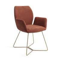 Jesper Home Eetkamerstoel 'Misaki' Beehive Gold, kleur Cosy Copper