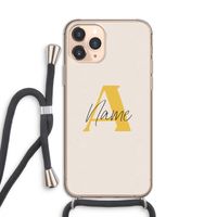 Amber Script: iPhone 11 Pro Transparant Hoesje met koord