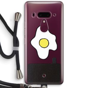 Spiegelei: HTC U12+ Transparant Hoesje met koord