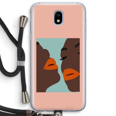 Orange lips: Samsung Galaxy J5 (2017) Transparant Hoesje met koord