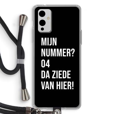 Da ziede van hier - Zwart: OnePlus 9 Transparant Hoesje met koord