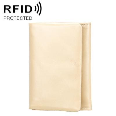 2031 Antimagnetic RFID Multifunctional Women Lock Buckle Large Capacity Hand Wallet with Card Slots (Apricot)