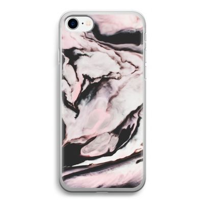 Roze stroom: iPhone SE 2020 Transparant Hoesje