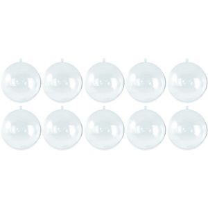 50x Transparante hobby/DIY kerstballen 7 cm