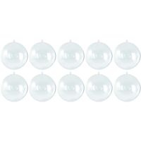 50x Transparante hobby/DIY kerstballen 7 cm