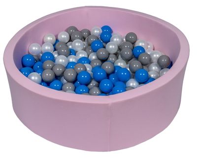 Viking Choice  Roze ballenbak 90 cm met 300 ballen parelmoer, blauw & grijs