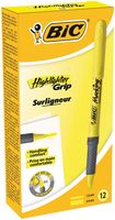 Bic markeerstift Highlighter Grip, geel, doos van 12 stuks - thumbnail