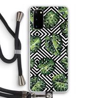Geometrische jungle: Samsung Galaxy S20 Transparant Hoesje met koord