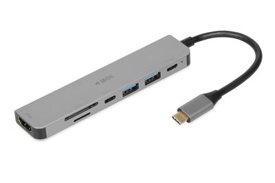iBox IUH3SL4K interface hub USB Type-C 5000 Mbit/s Zilver